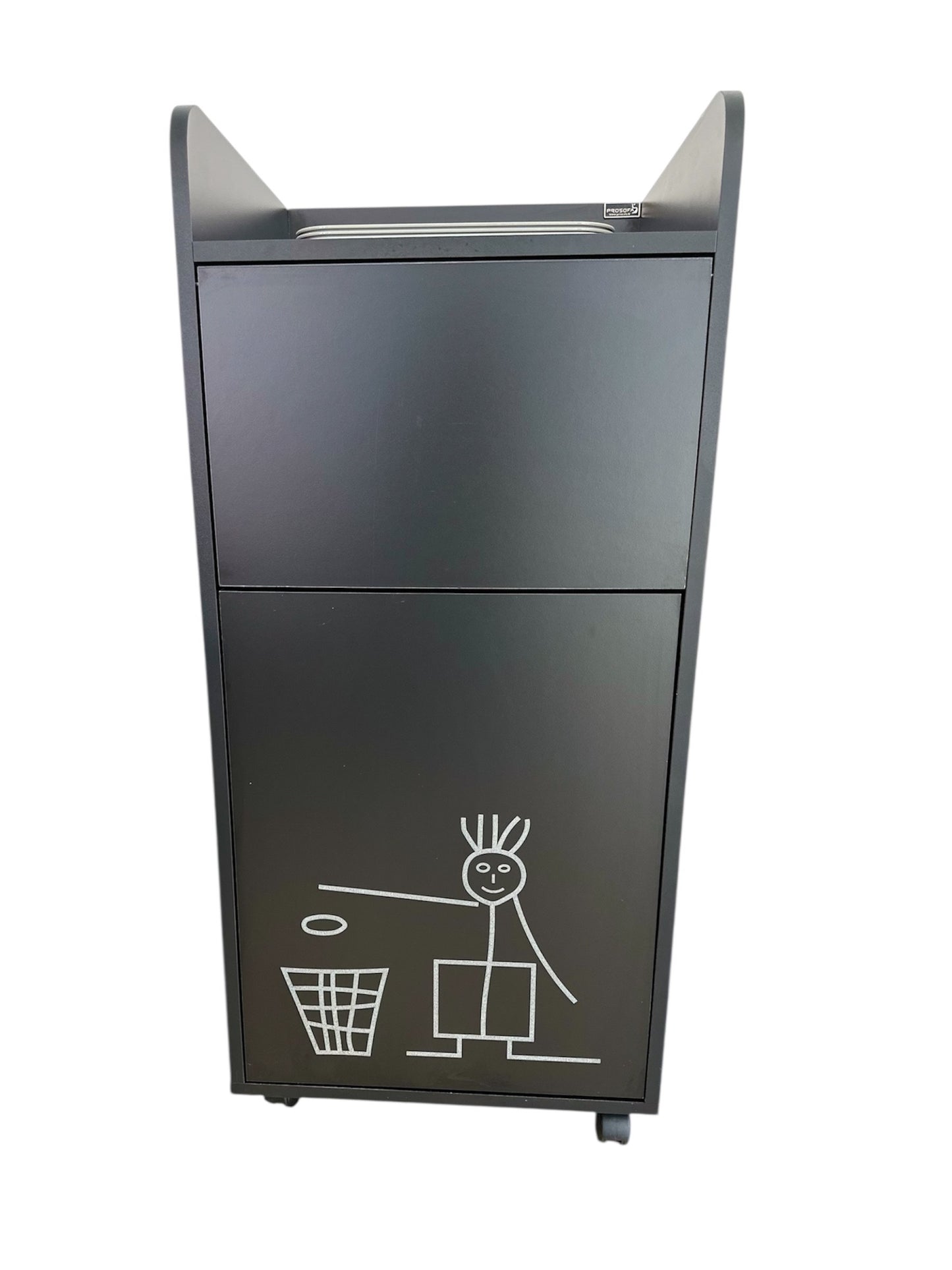 Meuble poubelle restaurant professionnel – 70 L – Noir