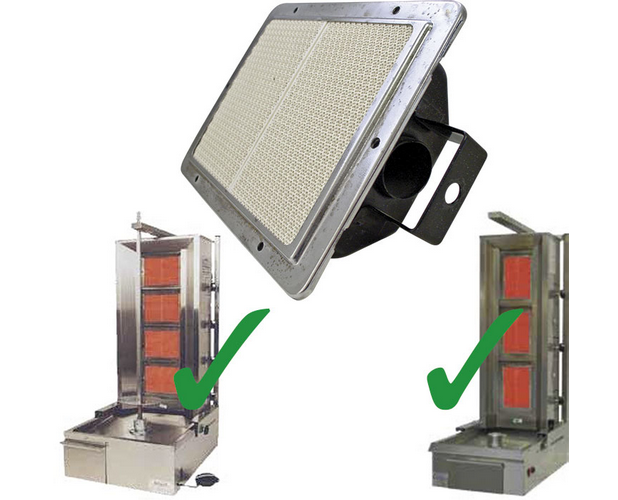 Brûleur radiant pour machine à kebab