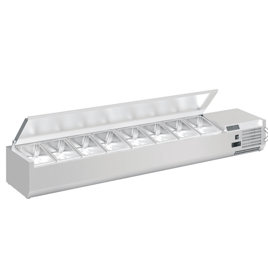 Saladette à poser avec couvercle Polar Série G 8x GN 1/4