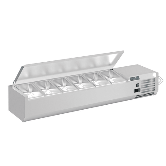 Saladette à poser avec couvercle Polar Série G 6x GN 1/4