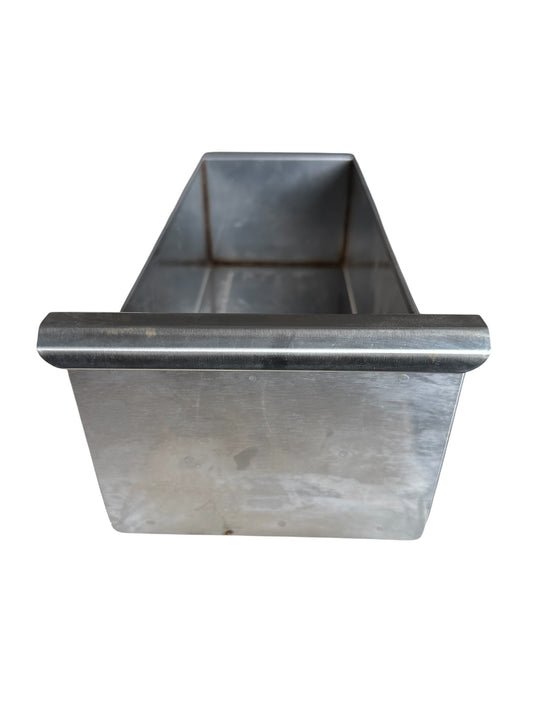 bac à graisse inox pour machine à kebab vue de face