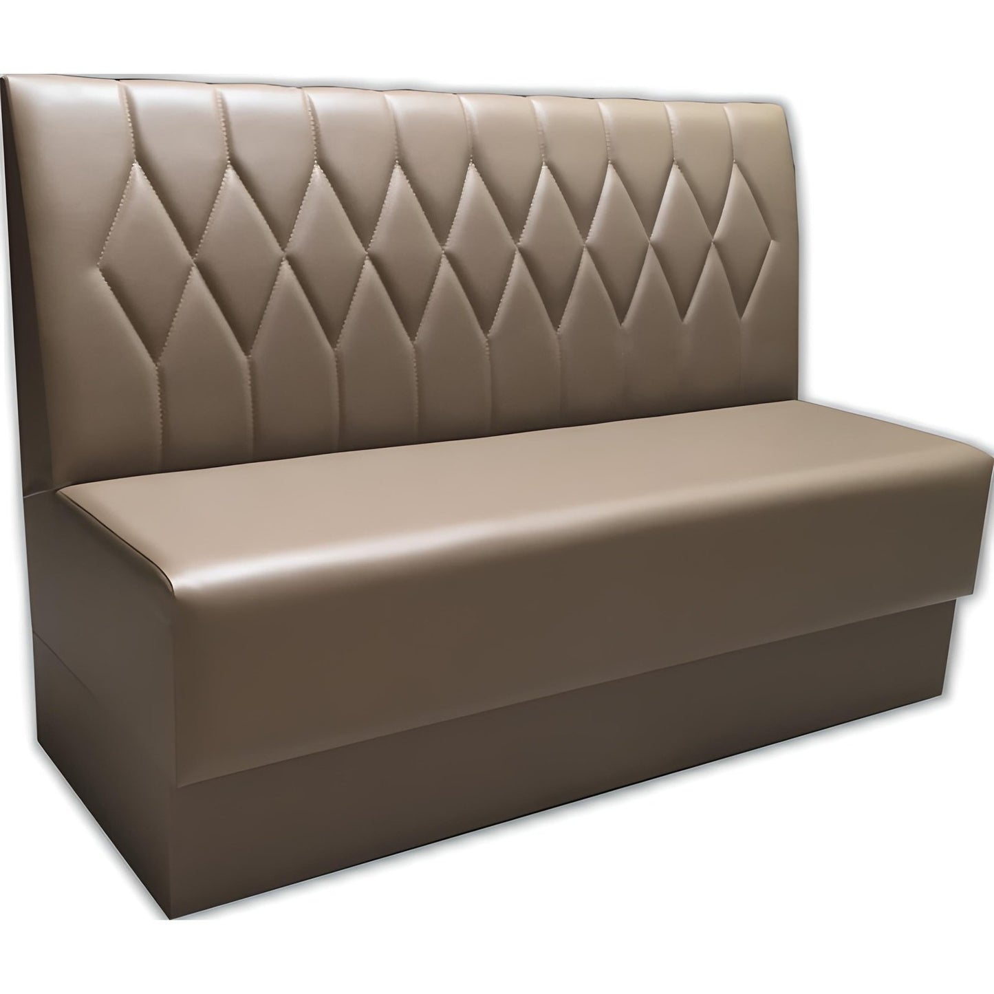 Banquette Las Vegas 03 vue de côté socle bois et dossier marron