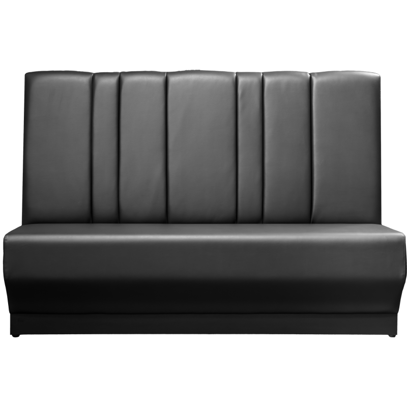 banquette pour restaurants, cafés et hôtels. coloris noir vue de profil