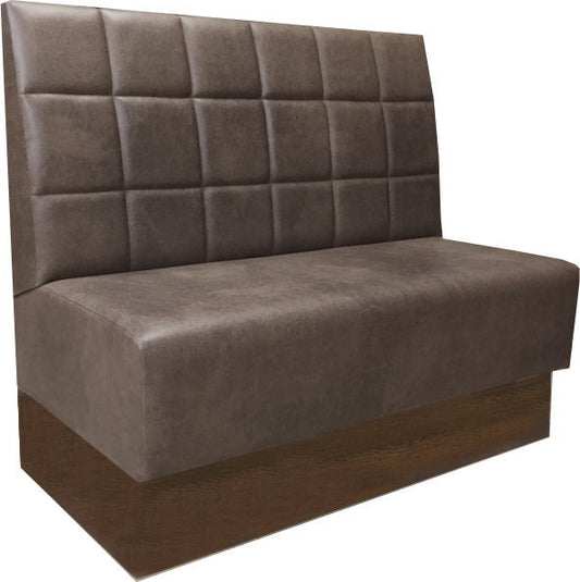 banquette fast food coloris marron vue de face