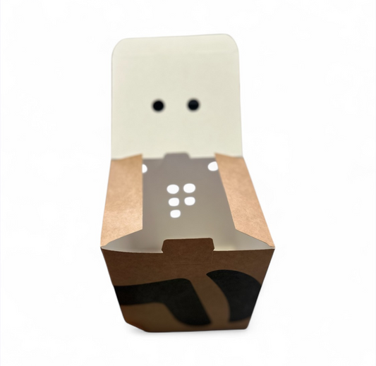 boite a frites personnalisées pour snacking vue de haut