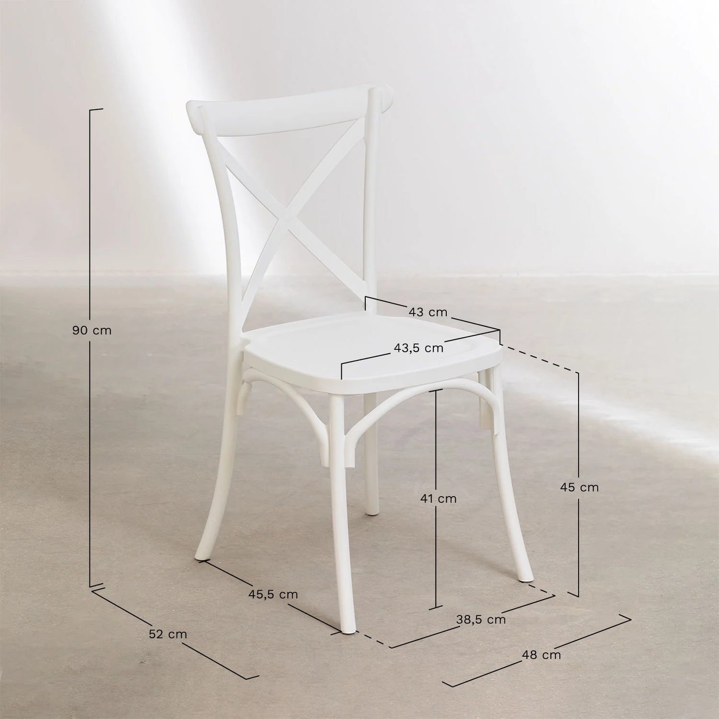 chaise otax restaurant en polypropylène mesure