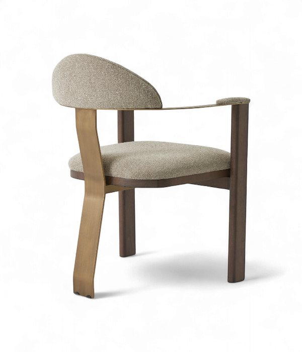 chaise de restaurant lion vue arrière droite