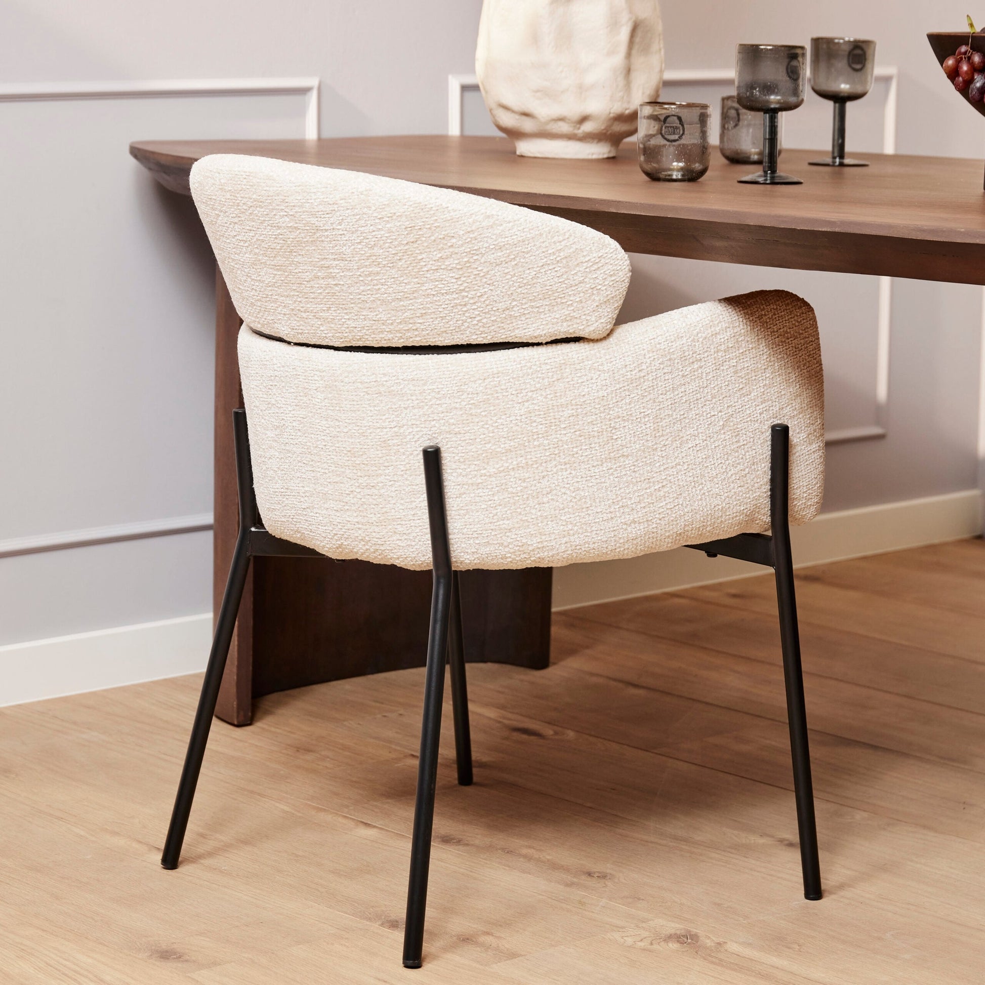 chaise otis coloris blanc vue arrirere