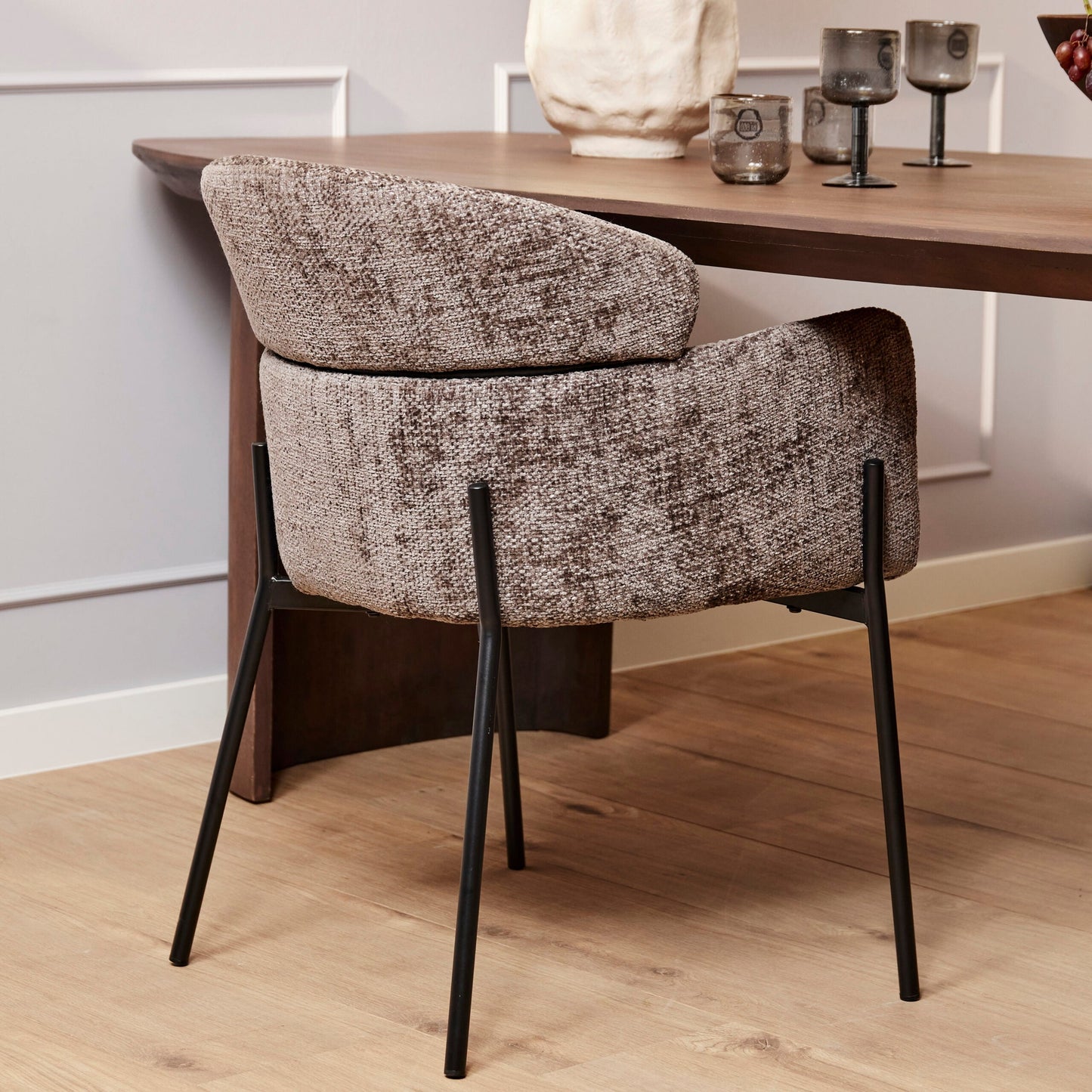 chaise otis marron vue arrière