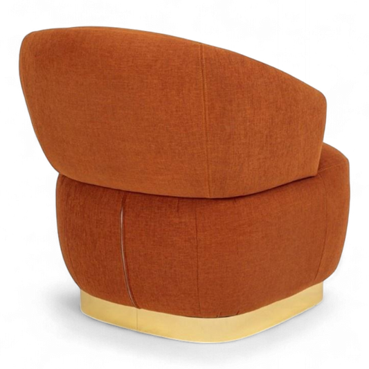 Fauteuil Stefon sur mesure en tissu et bois, design moderne et confortable pour aménagement professionnel vue du dossier