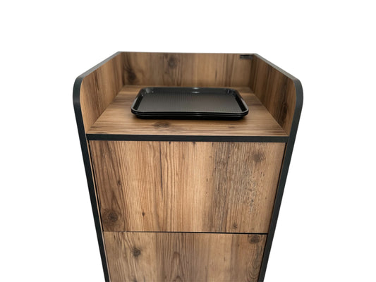 Meuble poubelle snack professionnel 70 L bois