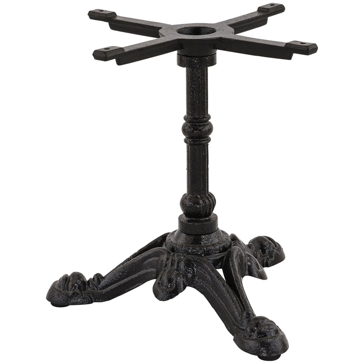 Pied de table bistrot central avec base ronde en fonte noire Prosofa.