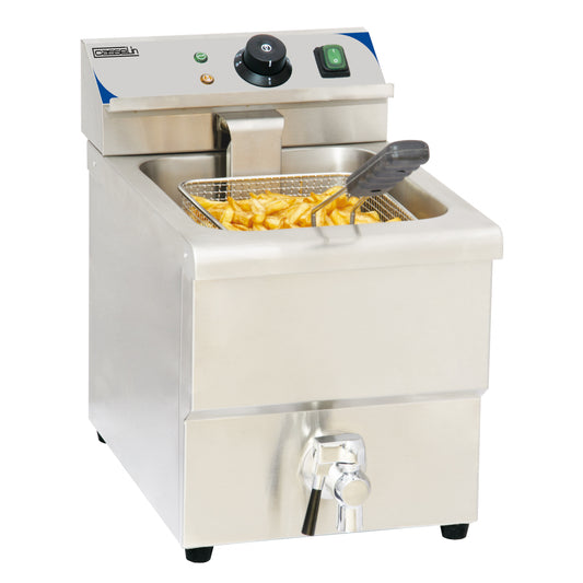 Friteuse professionnel électrique avec vanne de vidange 8 litres