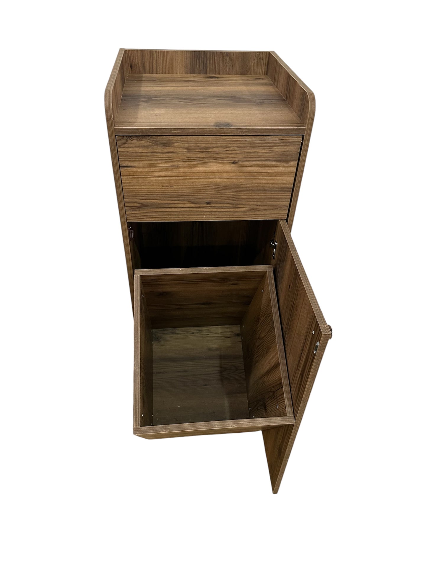 Meuble poubelle pour restaurant snack fast food BOIS