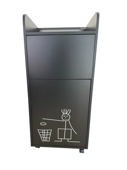Meuble poubelle pour snack, restaurant, fast food Noir