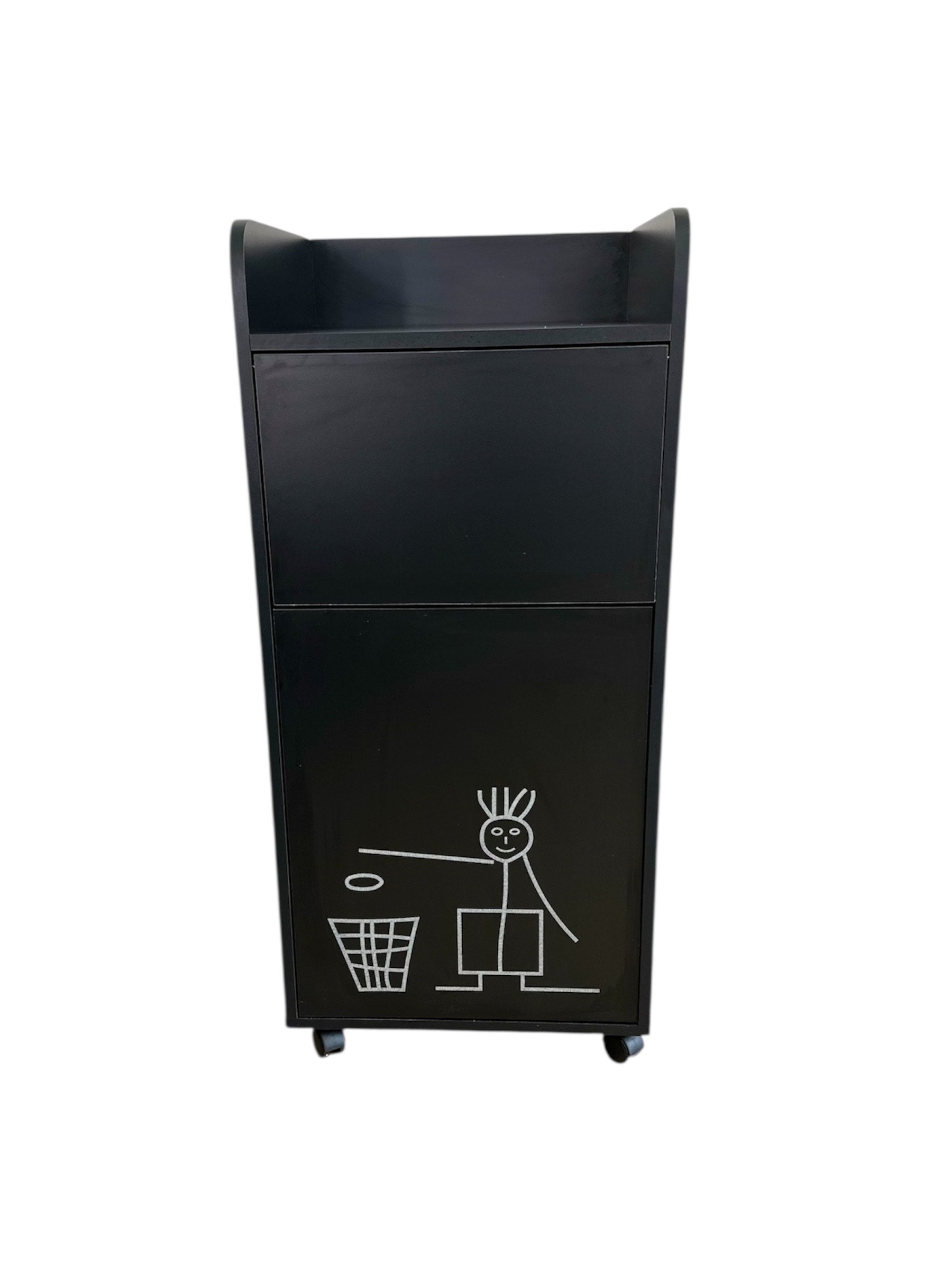 Poubelle snack en bois – 70 L – Noir - Prosofa