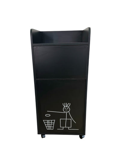 Meuble poubelle pour snack, restaurant, fast food Noir
