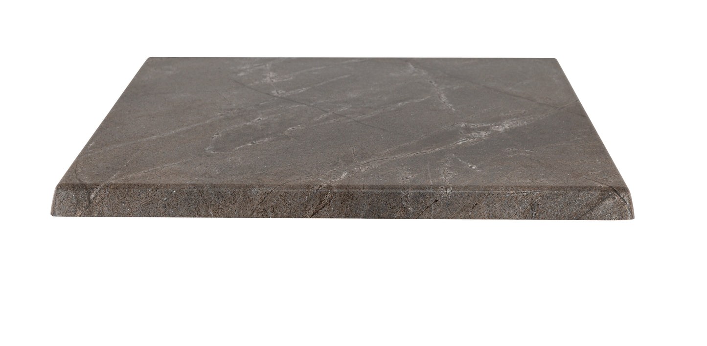 Plateau stratifié carré et rond -Basalt -