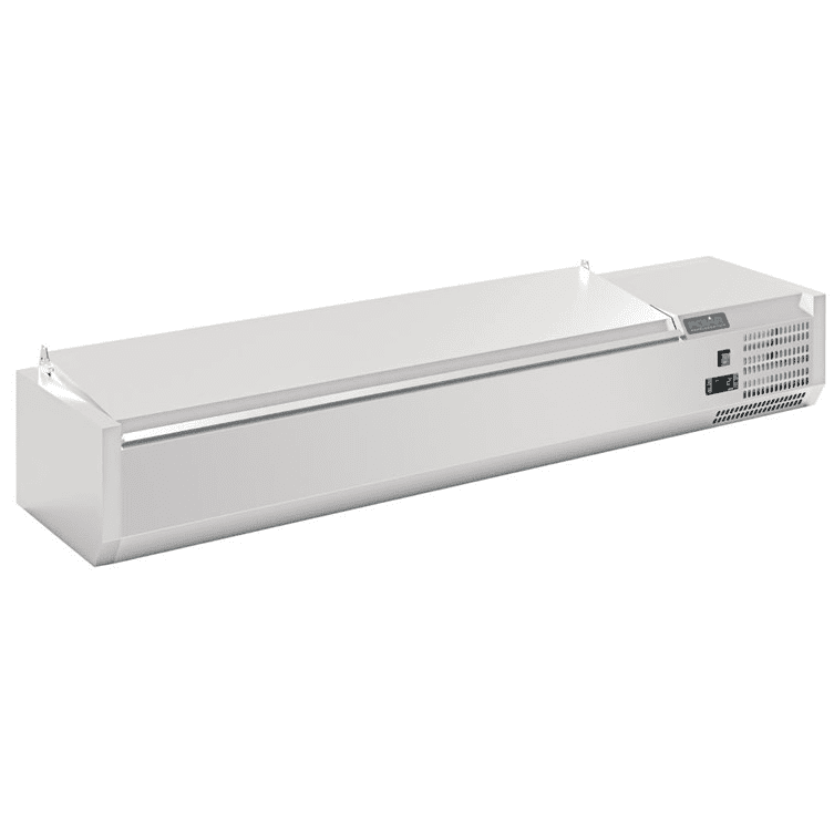 Saladette à poser avec couvercle Polar Série G 7x GN 1/4