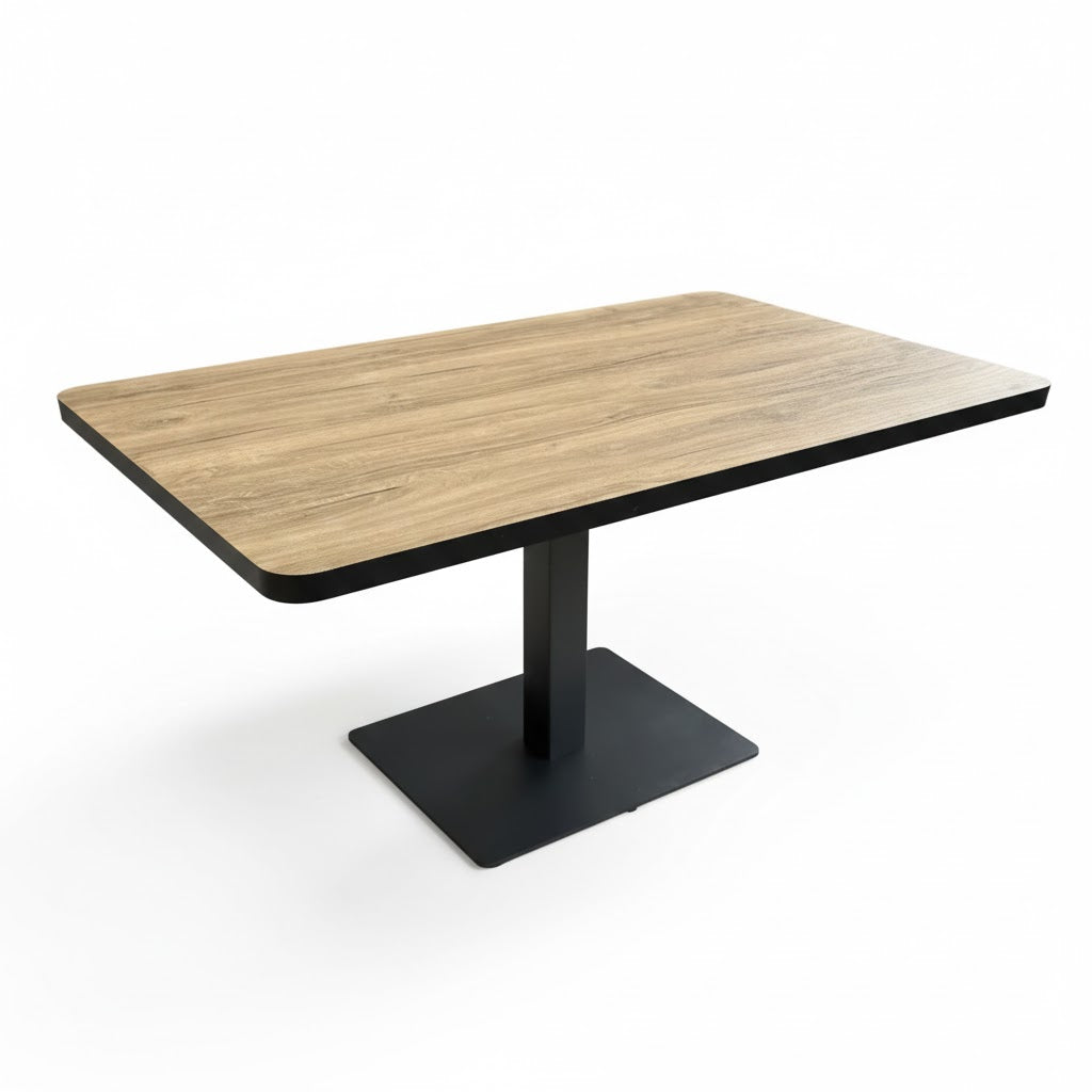 Table de restaurant rossini 120x60 coloris bois naturel avec pied