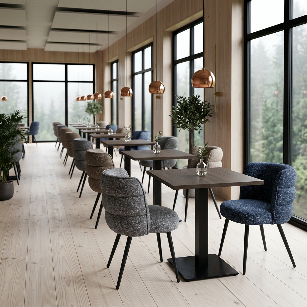chaise Raymond dans un restaurant mise en scène 