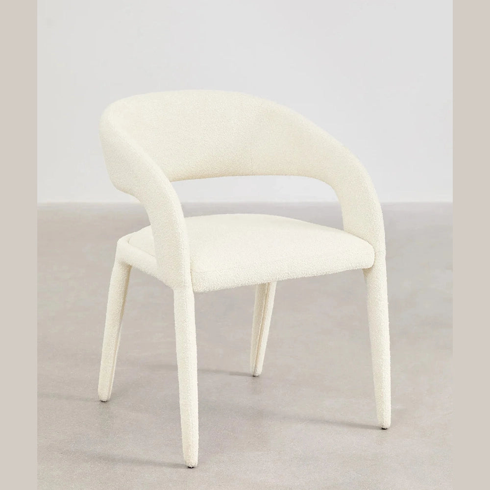 Chaise tissus bouclé Arazeina