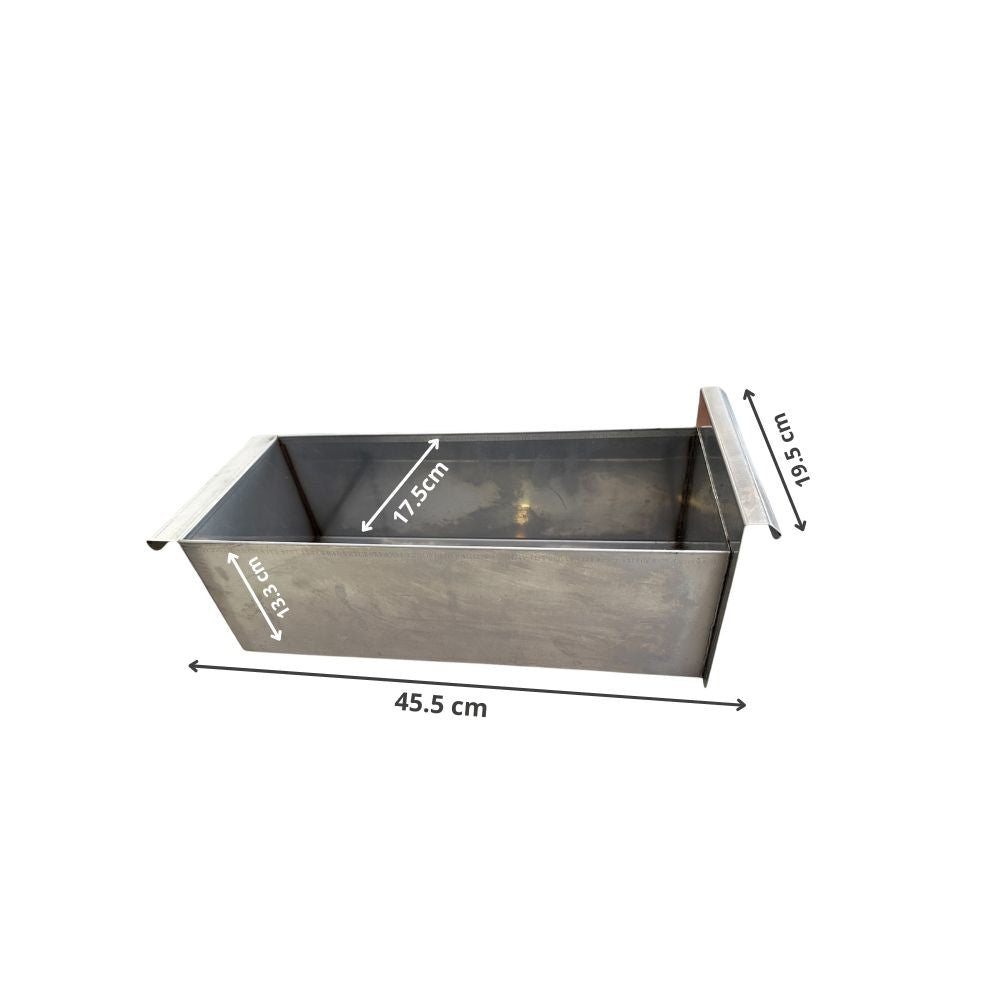 bac à graisse machine à kebab avec dimensions 