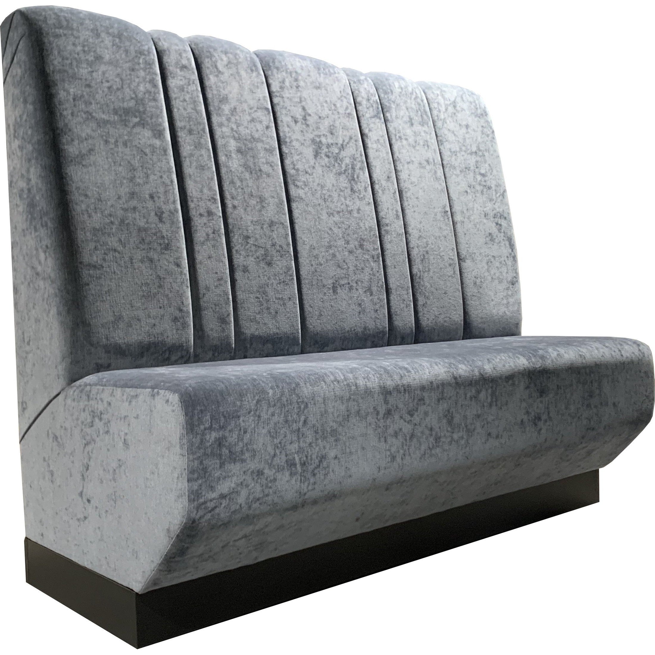 banquette pour restaurants, cafés et hôtels. coloris gris vue de profil 