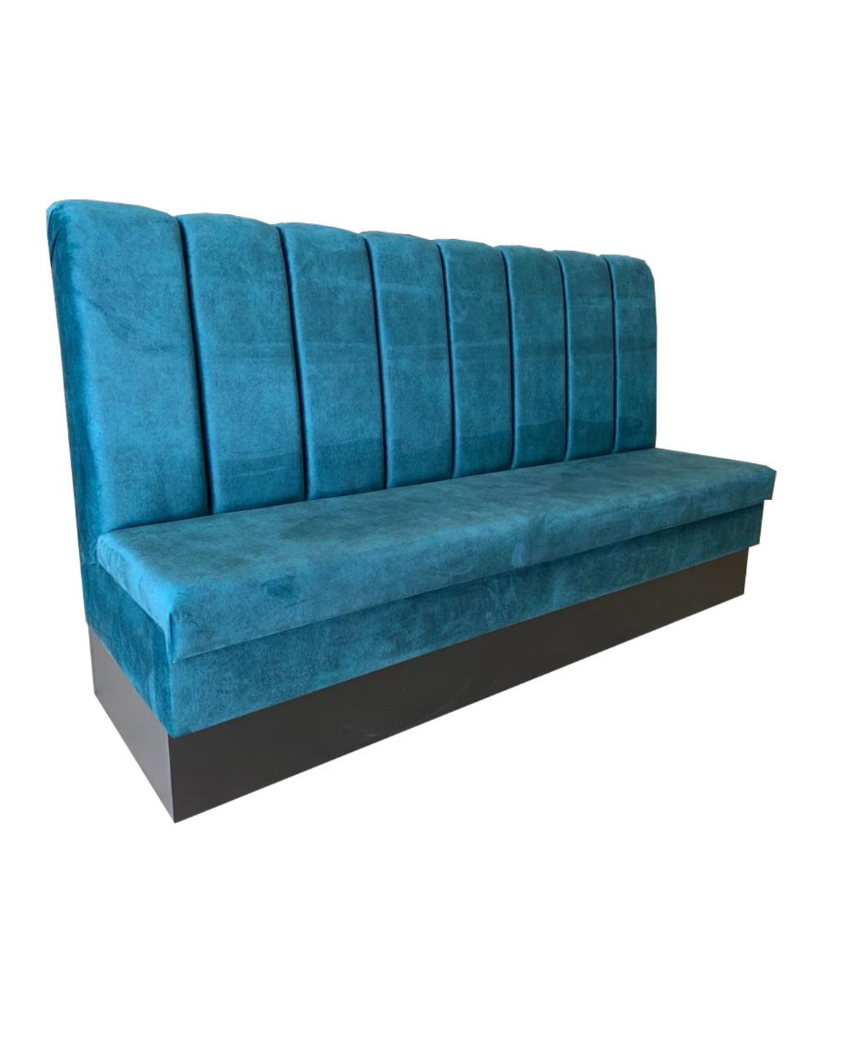 Banquette Buttferfly professionnelle pour restaurant avec revêtement en velours sur mesure