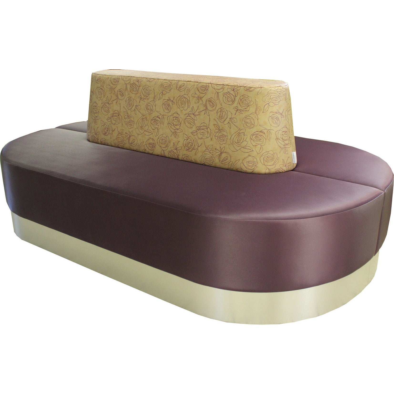 banquette ilot central rectangulaire pour hôtels, restaurant vue de profil 