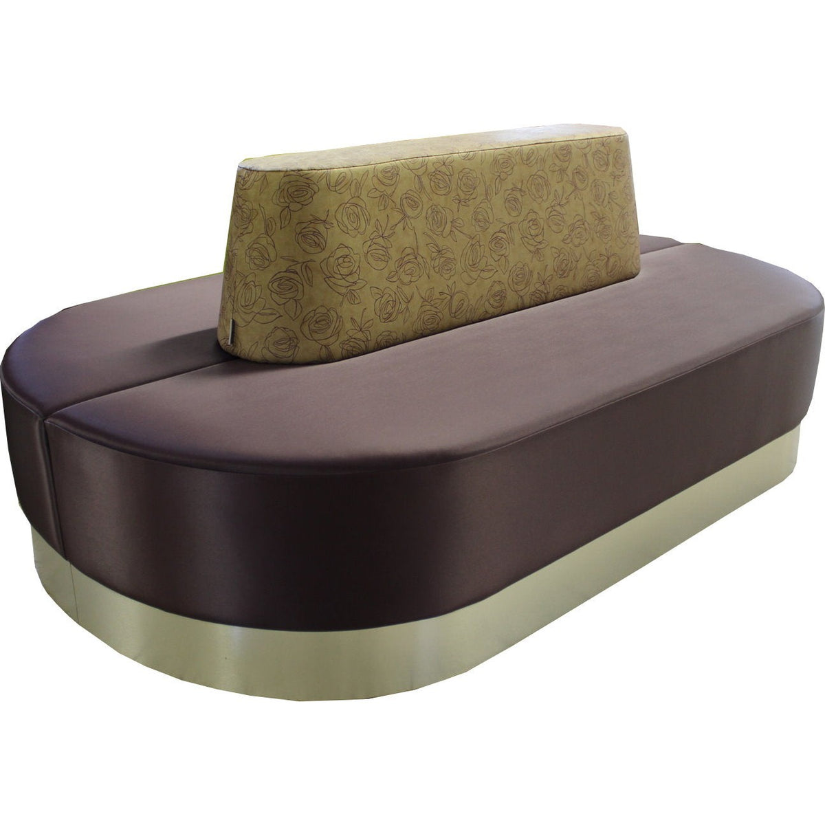 banquette ilot central rectangulaire pour hôtels, restaurant vue de face 