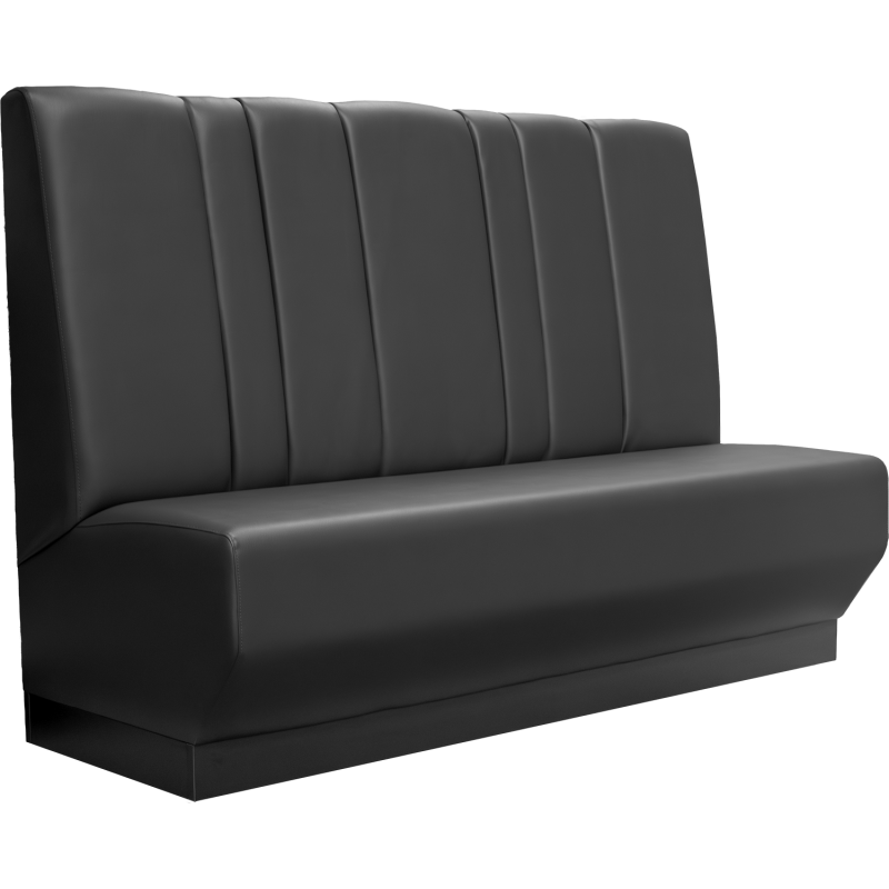 banquette pour restaurants, cafés et hôtels. coloris noir vue de face