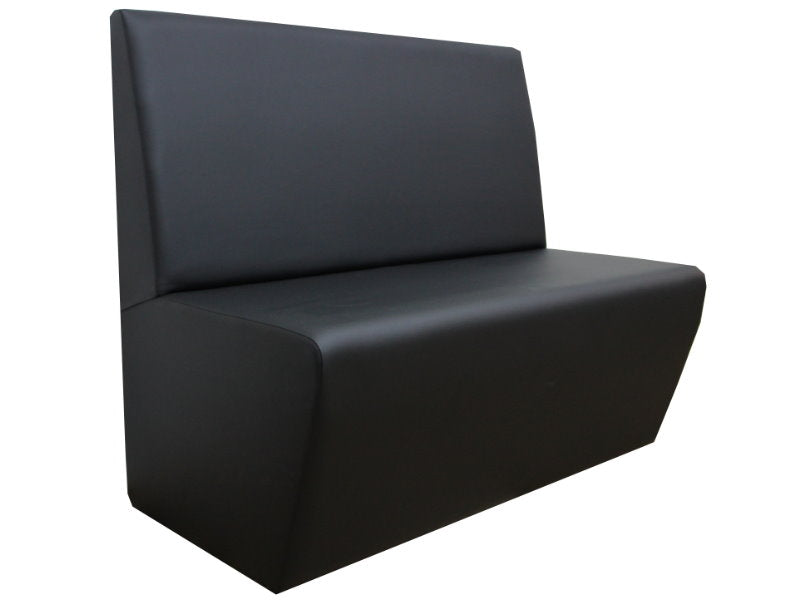 Banquette restaurant Oxford 02 en similicuir noir norme M1 non feu 
