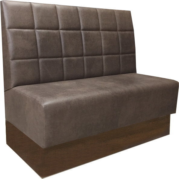 banquette fast food coloris marron vue de face 
