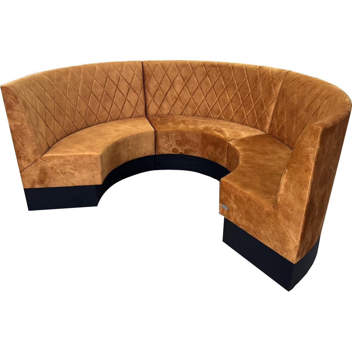 banquette rond diamant pour restaurant cafés et bar vue de face