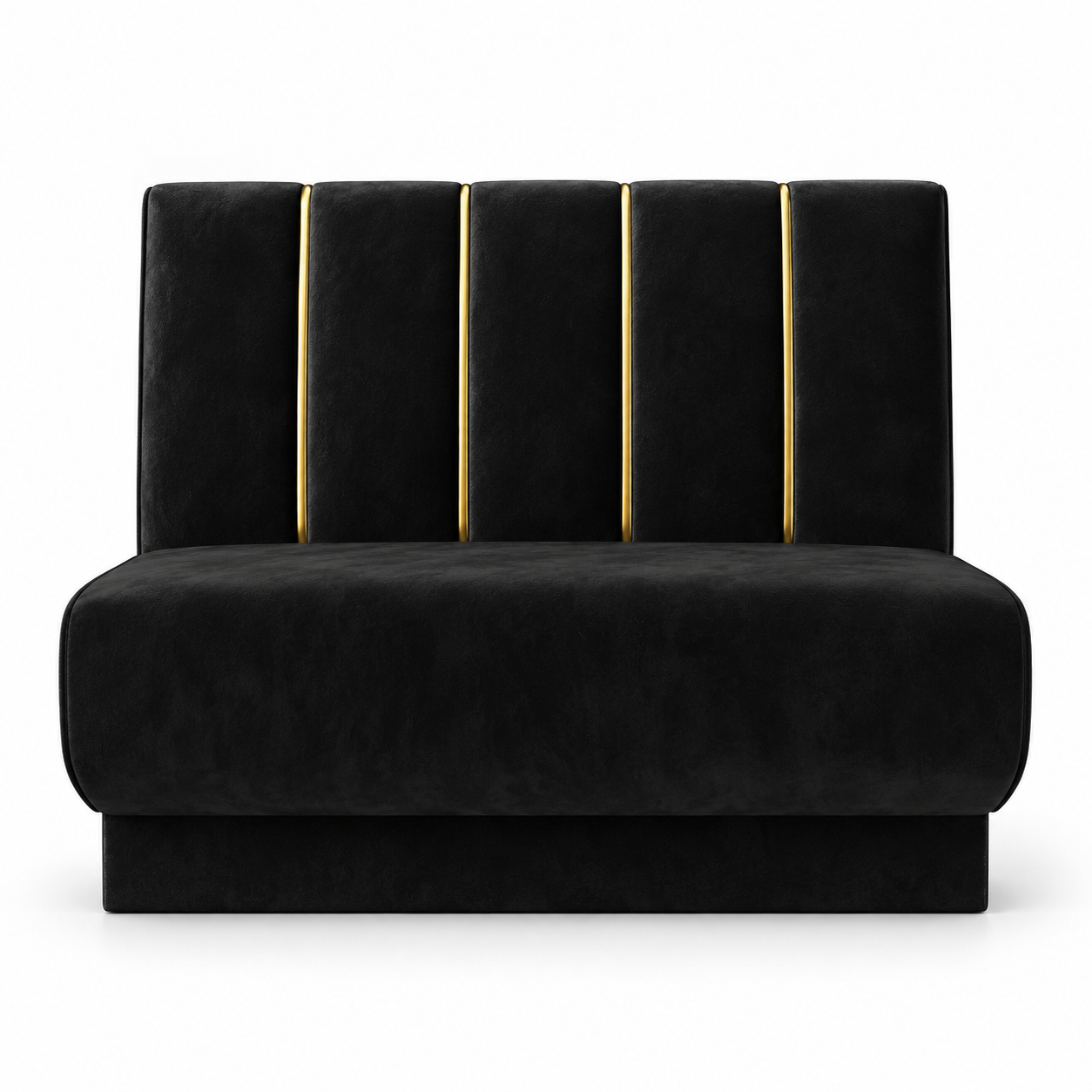banquette sur mesure dubai en velours noir 