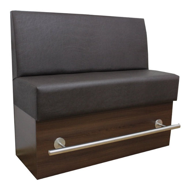 banquette haute de bar pour restaurants, cafés, bistrot en similicuir marron