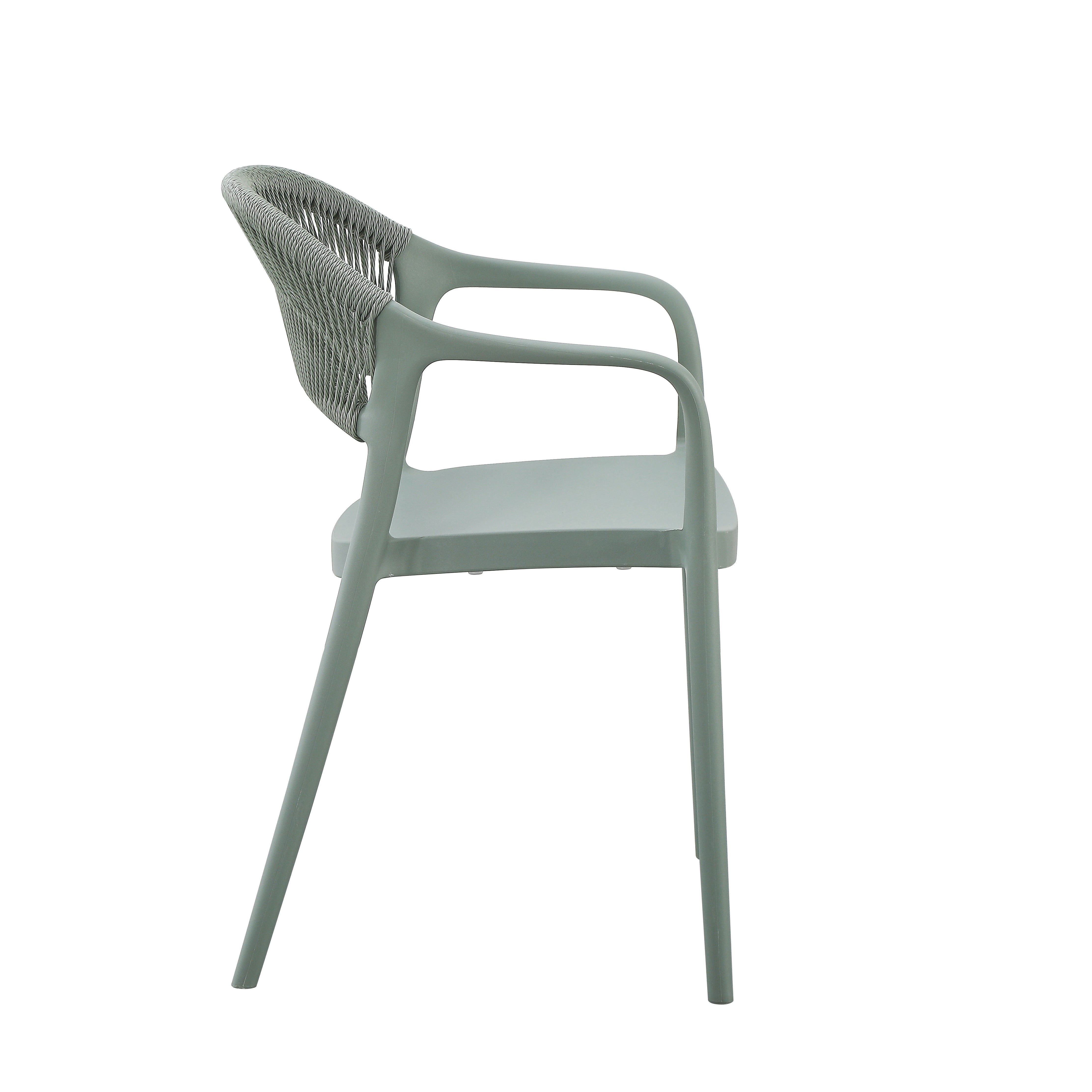 chaise rotterdam vert pour l'exterieur mobilier chr vue de profil 