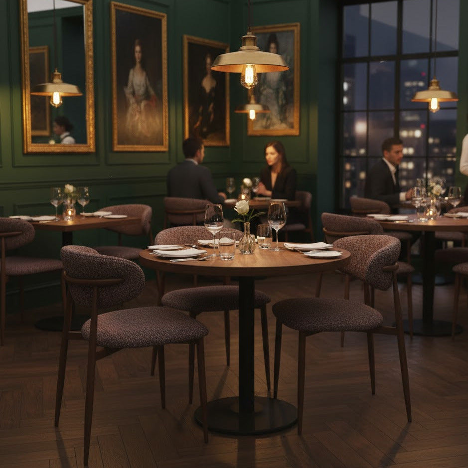 chaise bonnie mise en scène dans restaurant chic 