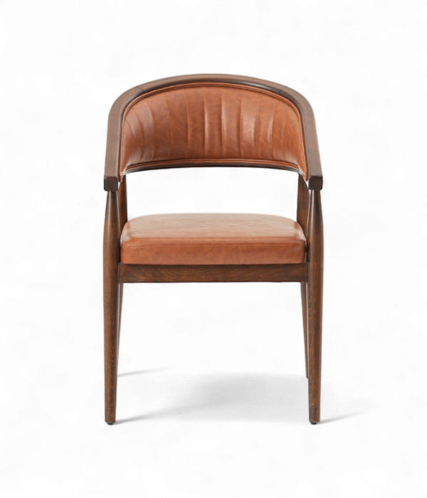 Détail du dossier courbé de la chaise Bugatti – mobilier professionnel élégant