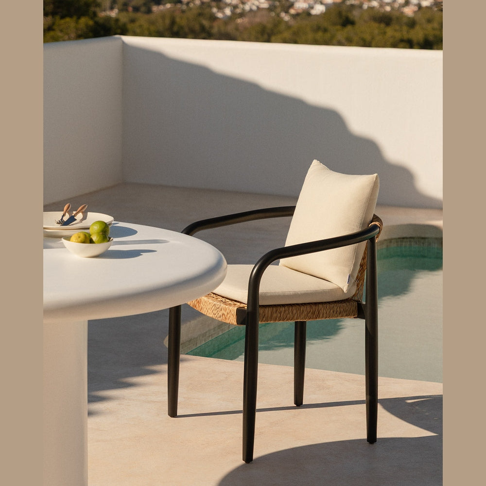 Chaise de jardin en bois acacia Bahrein avec accoudoirs Prosofa