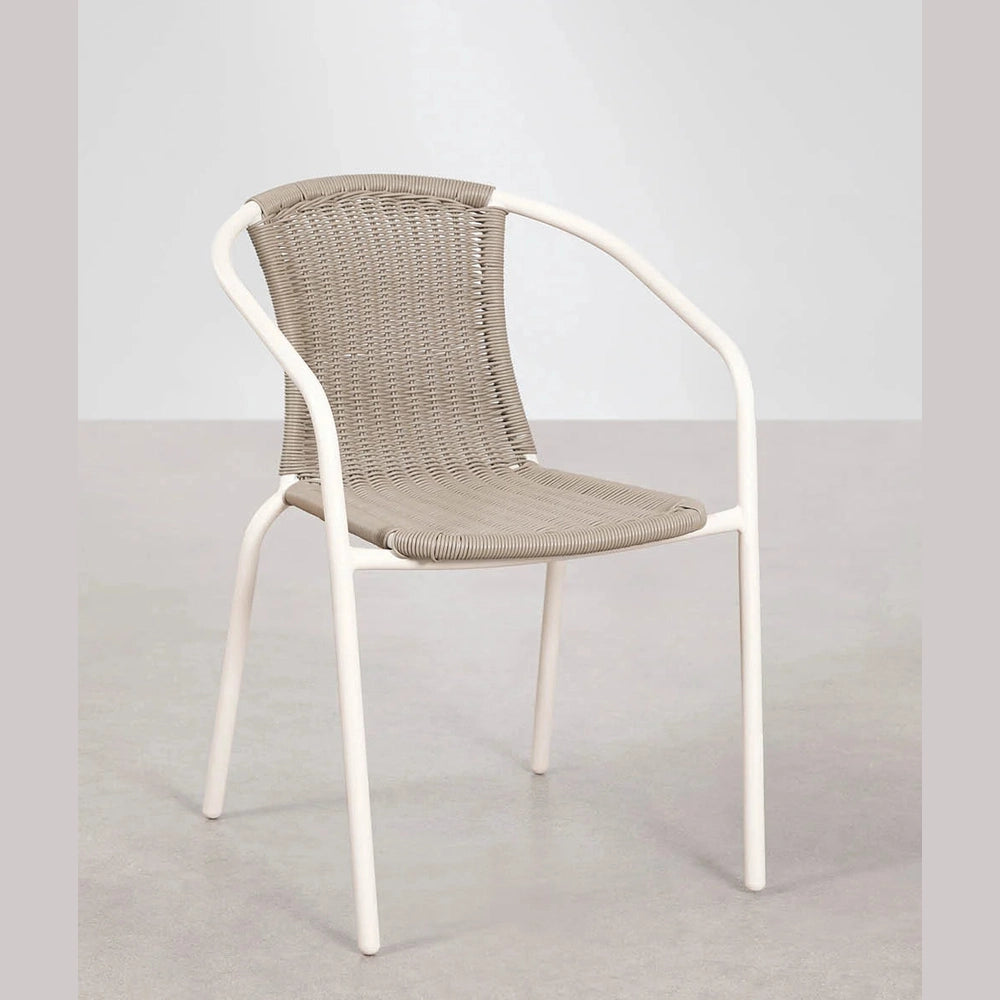 chaise d'exterieur mokka en rotin