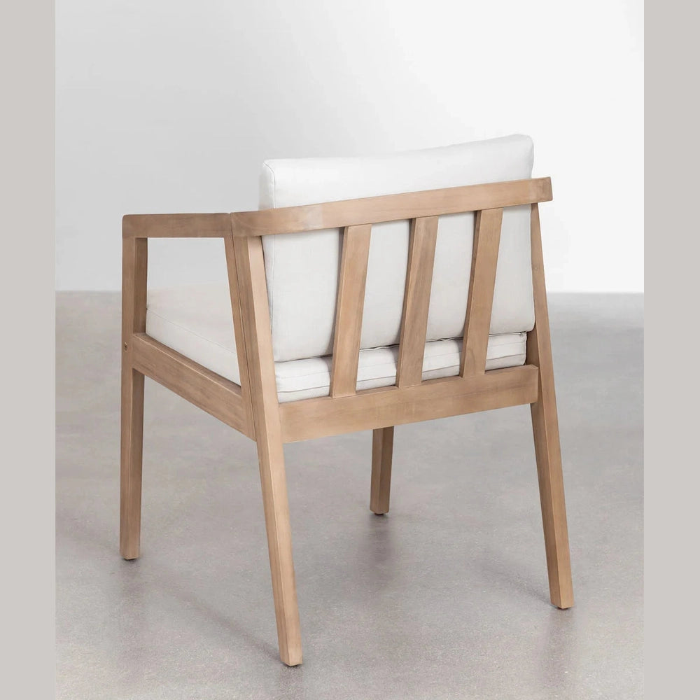 chaise kaela en  bois d'acacia coloris blanc