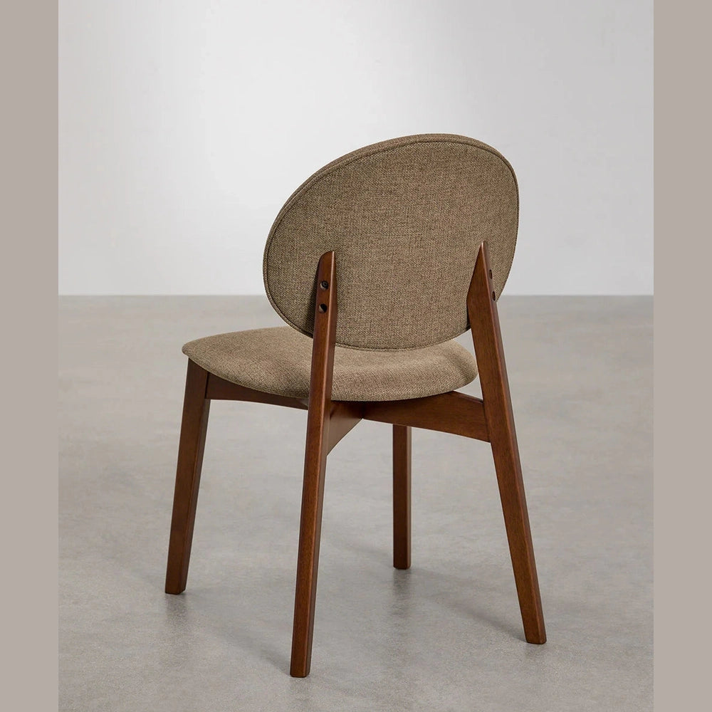 Chaise Yamena dossier incurvé en bois naturel confort premium