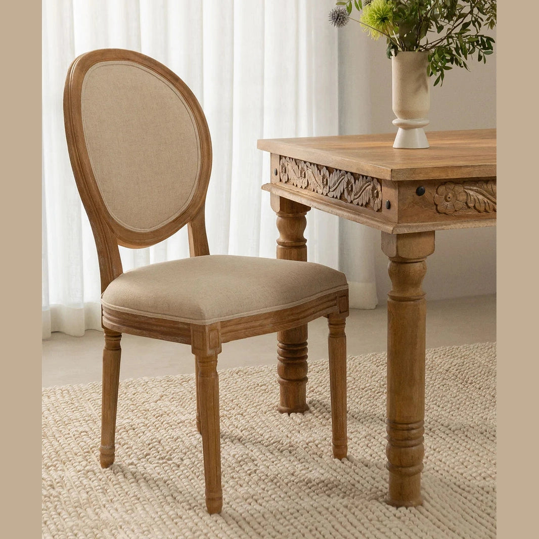 Chaise de salle à manger Médaillon rembourrée au design contemporain