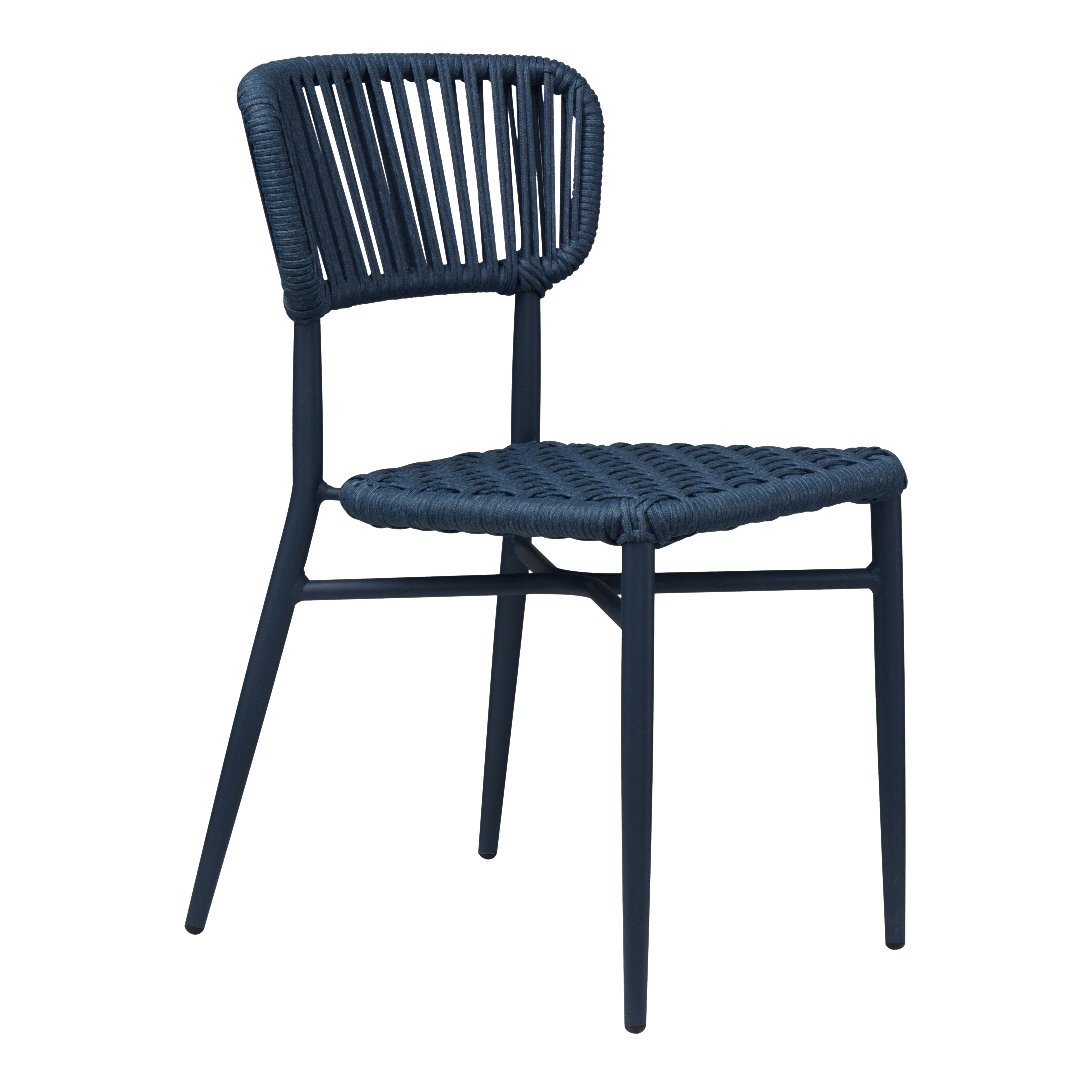 Chaise extérieure design Marbella coloris gris anthracite et structure noire pour restaurant et hôtel.