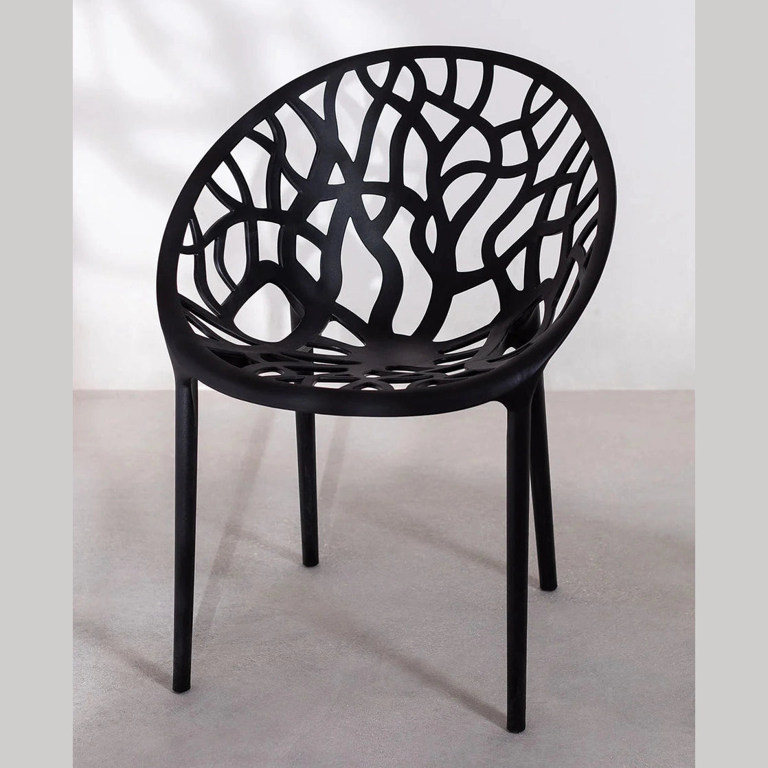 chaise de jardin ores noir en polypropylène 