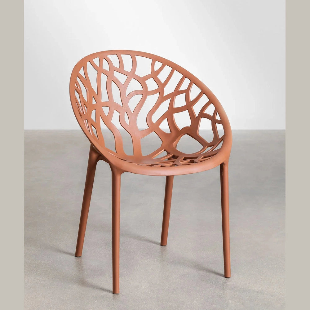 chaise ores coloris rouille en plastique pour jardin prosofa 