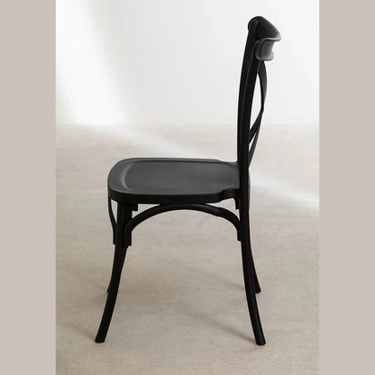 chaise otax restaurant en polypropylène vue de profil 