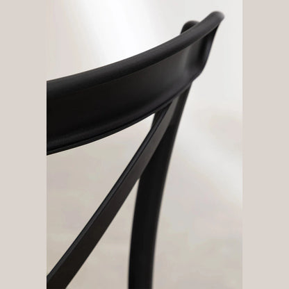 chaise otax restaurant en polypropylène vue du dossier 